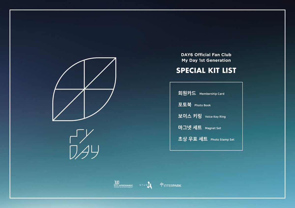 day6official's tweet image. My Day 1st Generation
SPECIAL KIT LIST

#DAY6 #MyDay