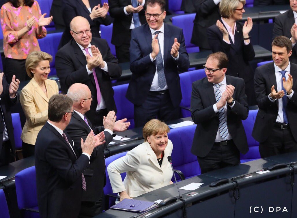 GermanyinPAK's tweet photo. #Breaking: German Parliament #Bundestag elects Angela #Merkel for her fourth term as Chancellor. https://t.co/uwEVaV3B6A