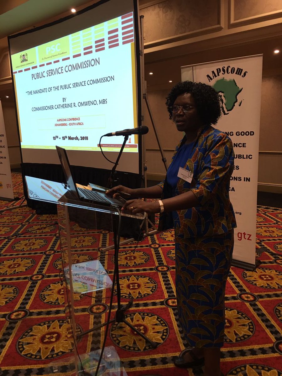 PSCKenya's tweet photo. Commissioner Catherine Omweno addressing the 5th session of the African Association of Public Service Commissions (AAPSCOMS) Conference on Day 2 in Johannesburg on PSC's mandate https://t.co/Cn47r3j4hi