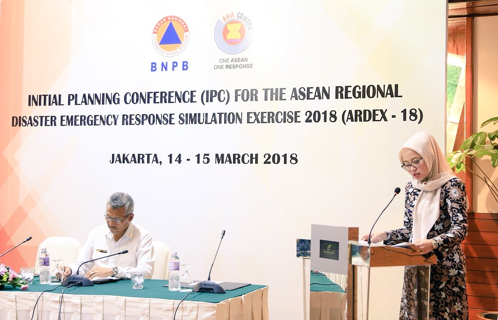 AHACentre's tweet image. @AHACentre is pleased to co-organise with @BNPB_Indonesia the first planning meeting for ARDEX exercise scheduled in Nov 2018 in Banten Province, with the participation of @ASEAN countries, our partners &amp;amp; stakeholders to test #OneASEAN #OneResponse