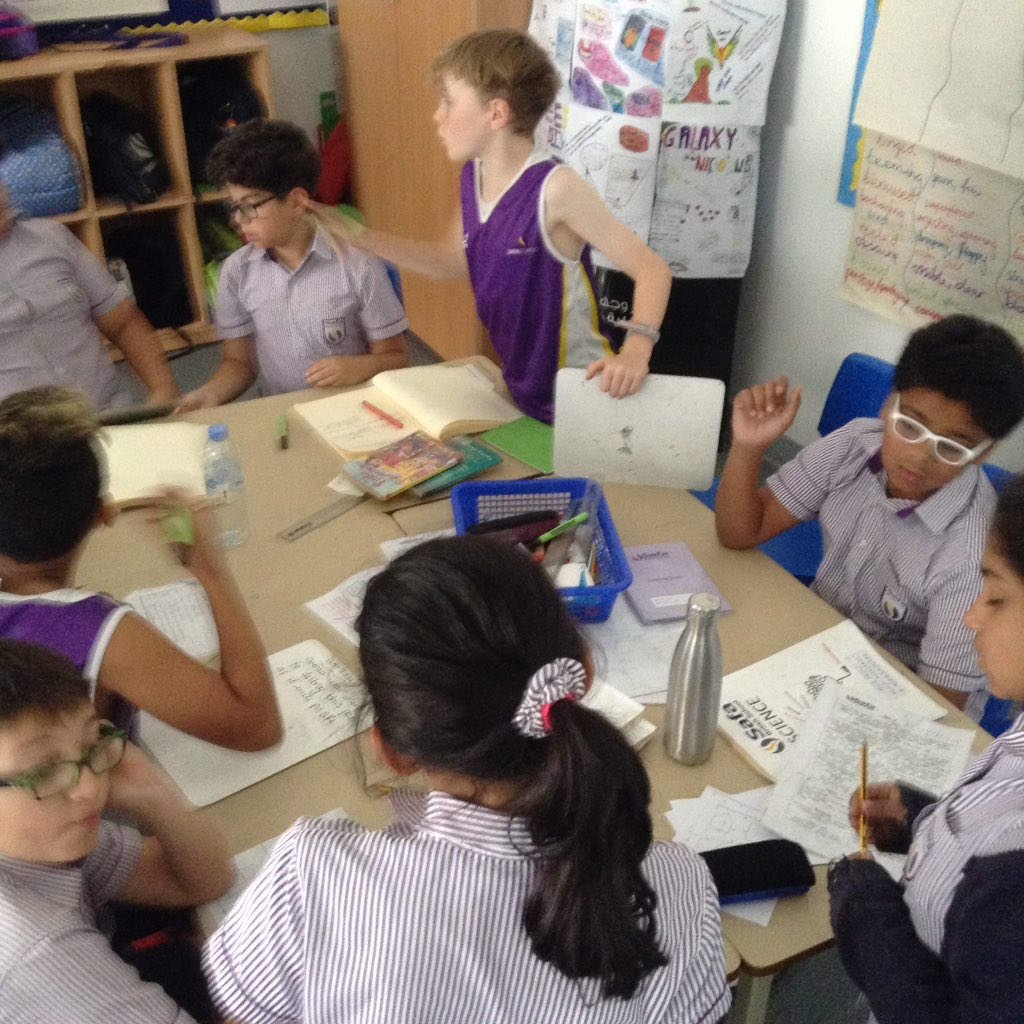 Year6_SBS's tweet photo. Using our knowledge of food webs to debate about the destruction of natural habitats. Planning as a team. #sbsscience #sbsenglish #sbsmoraled https://t.co/Y6oUX9H9bS