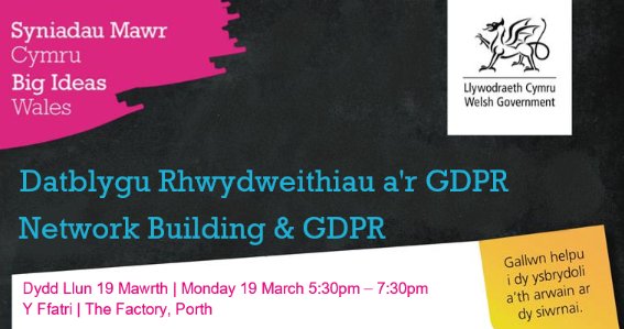 We're holding a free networking event at @ValleysKidsFans <a href="/TheFactoryPorth/">The Factory</a>   for Young Entrepreneurs! We will have local businesses attending, as well as a talk on GDPR and how it affects your business. Sign up at ow.ly/AEup30iFbnh