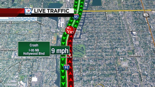 Crash on I-95 NB at Hollywood Blvd #traffic https://t.co/S8meRJNQfV