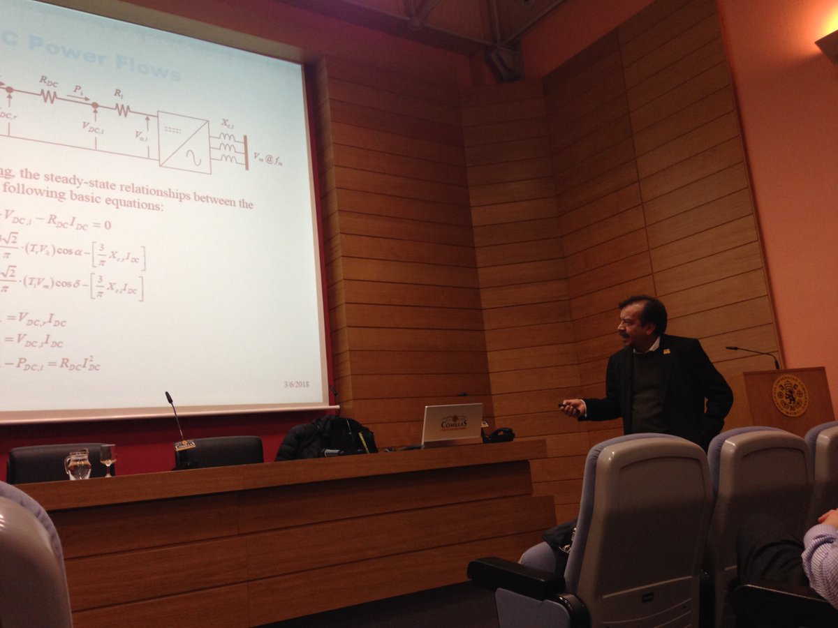 IIT_Comillas's tweet photo. Enrique Acha, en la conferencia que dió en @UCOMILLAS el pasado 6 de Marzo, sobre #HDVC #transmissionsystems. Presentación aquí https://t.co/975MJJwZgp https://t.co/K95djVDjcC