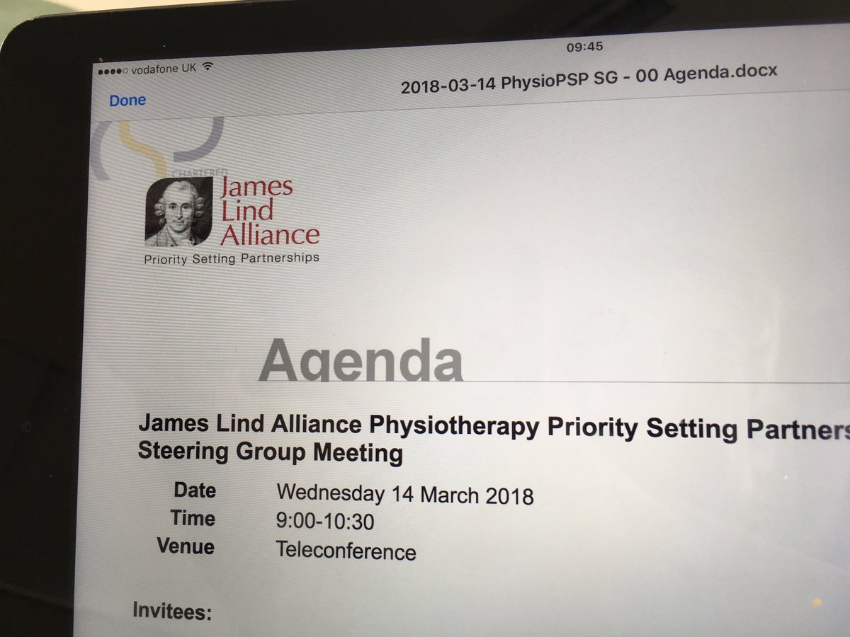 MentalHphysio's tweet photo. Great to be part of the JLA CSP Physio research priorities steering group #physiopriorities https://t.co/OjN69ERYP2