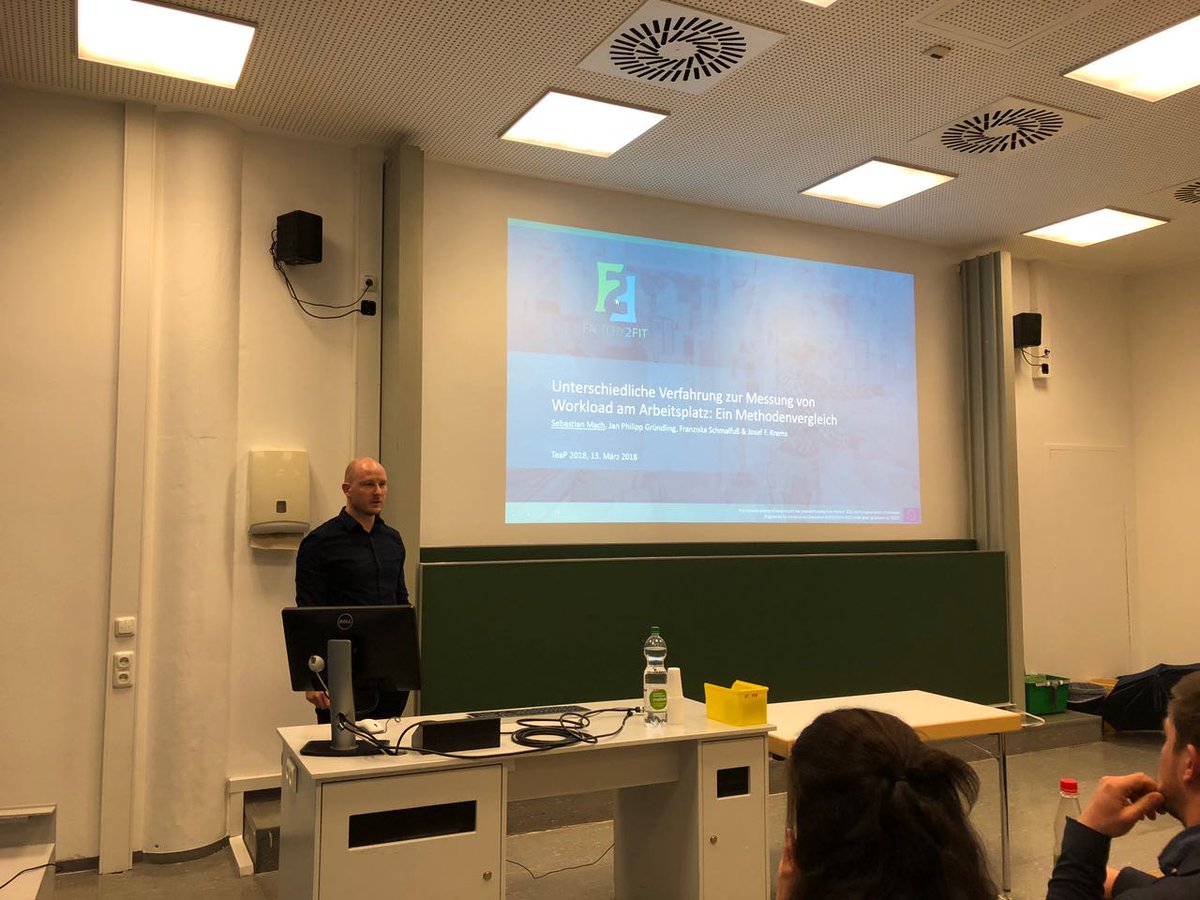 Factory2Fit_EU's tweet photo. Highlights from #teap2018: Sebastian Mach from @TUChemnitz giving a talk on comparing different methods of assessing #workload at the workplace #Factory2Fit #H2020 #InvestEUresearch https://t.co/s1TGBzk3PP https://t.co/EobxBGslD9