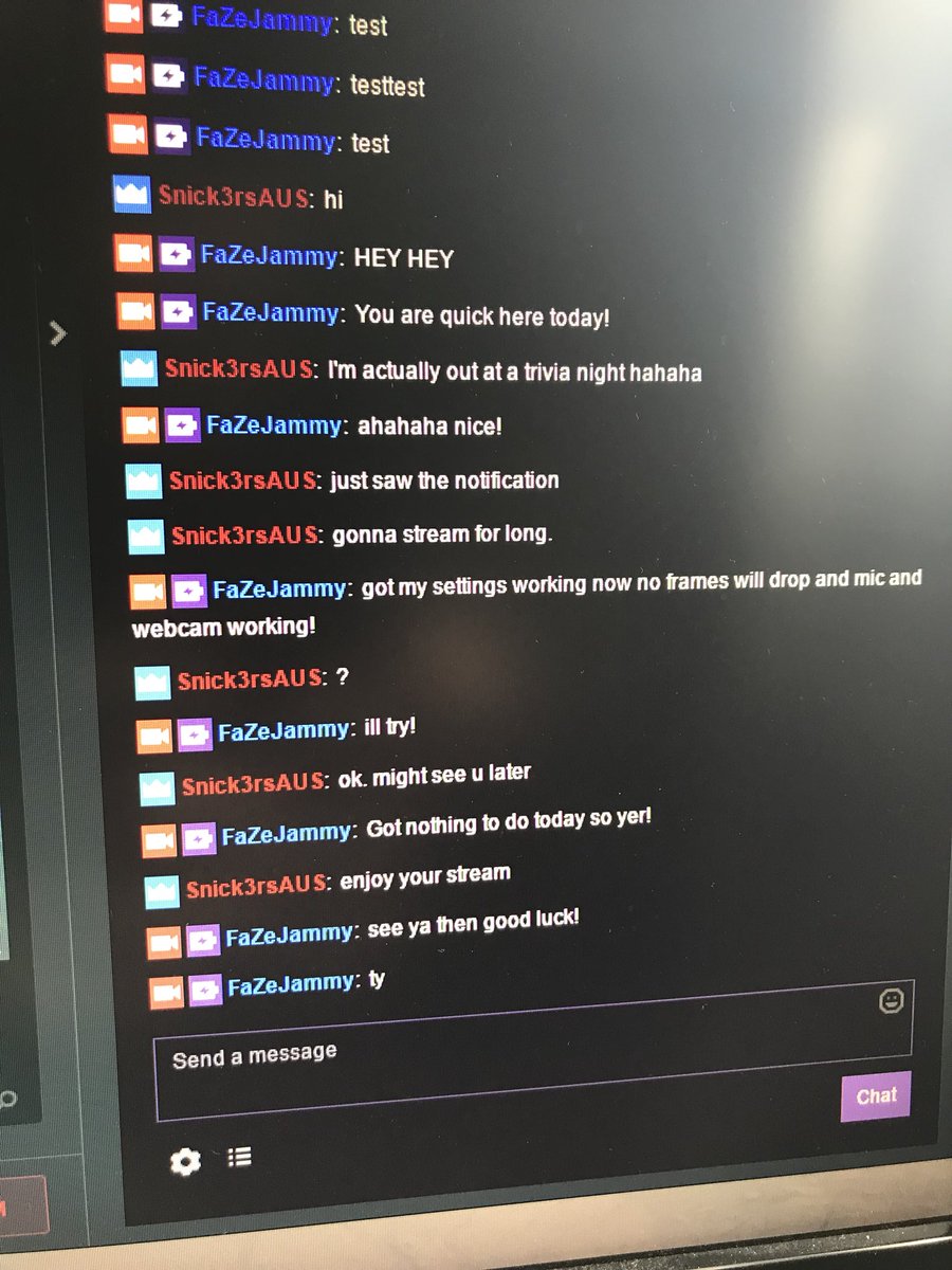FaZe_Jammy's tweet photo. Real G!! Cant watch the stream but comes and says hello and have fun!!! Made my day dude!                 https://t.co/AMWLPyHEYr https://t.co/pfqOZXnsrR
