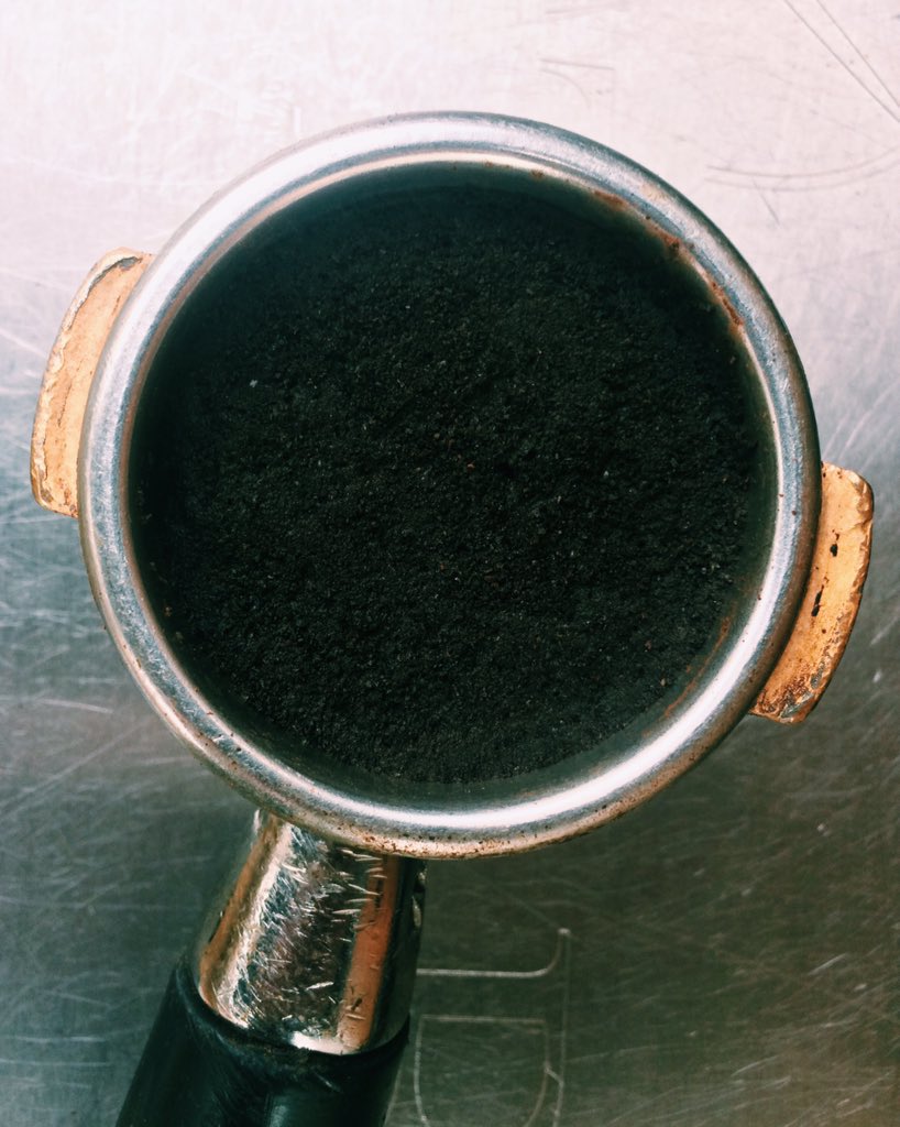 This used coffee puck has not reached the end of its usable life. It's perfect for adding nutrients to your compost and keeping slugs away. Drop by the @MotoreCafe van and pick up a bag of coffee compost for free. #greensheffield #sheffieldissuper