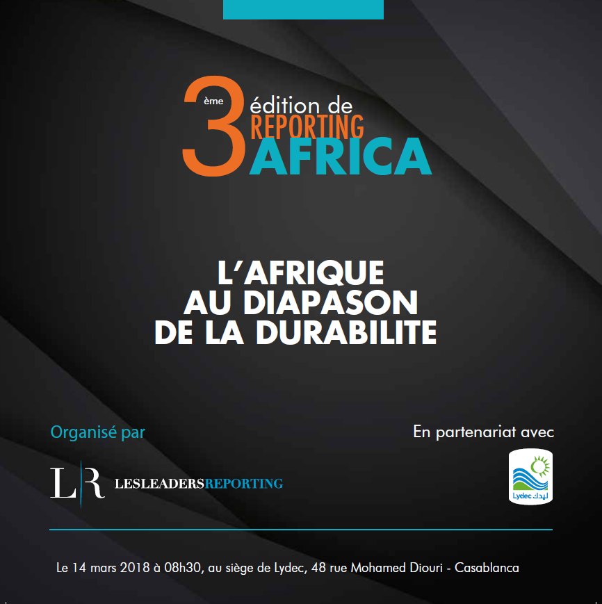 Conférence Reporting Africa est sous le thème : l'Afrique au diapason de la durabilité