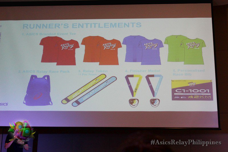 fabrunningph's tweet image. Race Inclusions – Personalized Race Bib, Finisher Medal and ASICS Branded Tee in 4 differing colors for each team member – blue, red, orange and green.

#ASICSRelayPhilippines
#ASICSRelay
#IMovePhilippines
#IMoveMe
#FabRunningPh
#Running
#Race
#SMMallOfAsia
#SMByTheBay