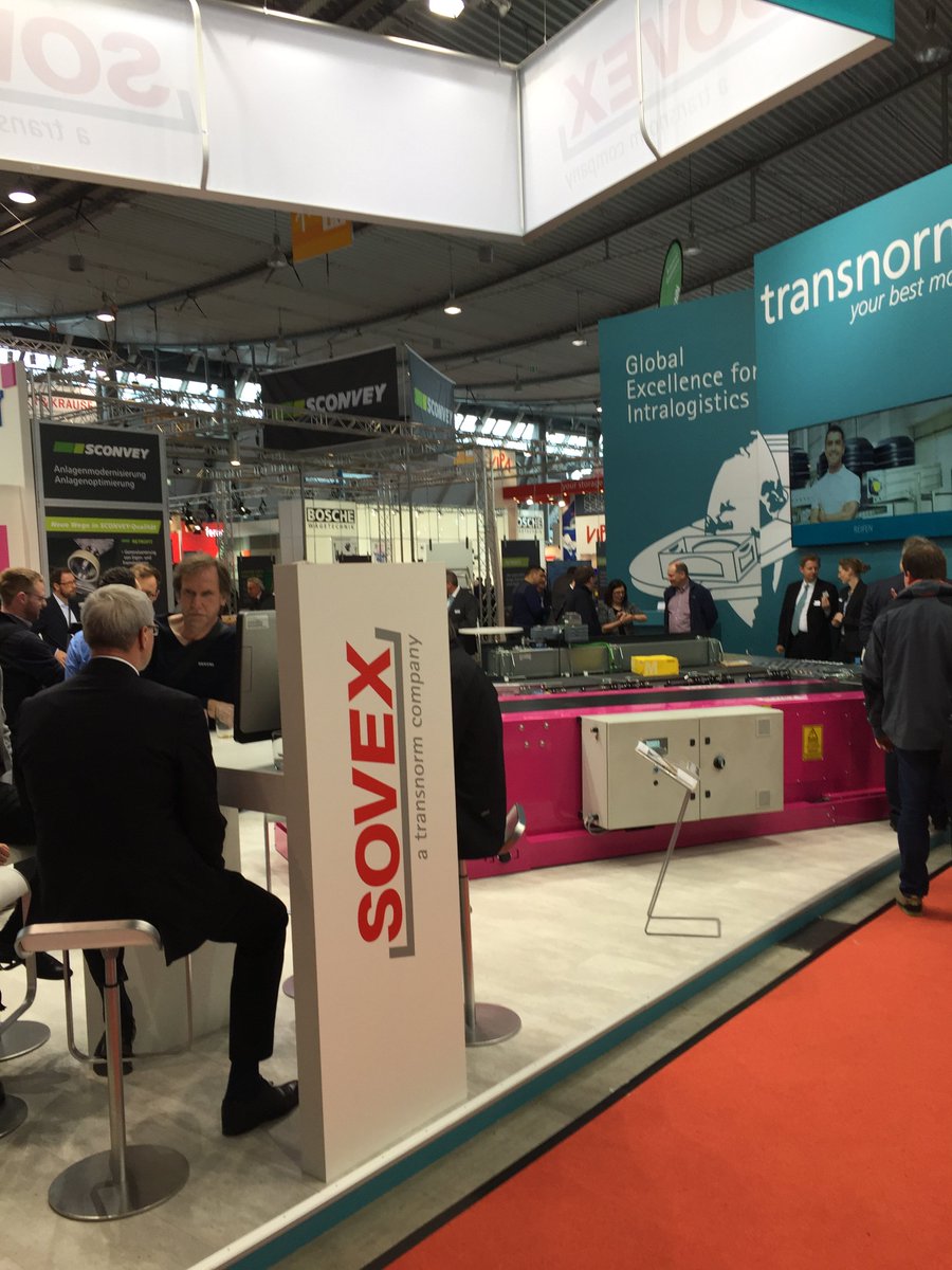 TransnormSystem's tweet photo. Good morning from @Messe_Stuttgart on Day 2 at #LogiMAT2018 - the team is busy... come and join us! Hall 3, Stand B41 #intralogistics #innovation #conveyor #parcel #automation #LogiMAT @LogiMAT_Messe @LogiMATDaily https://t.co/GazHSDqZ3M
