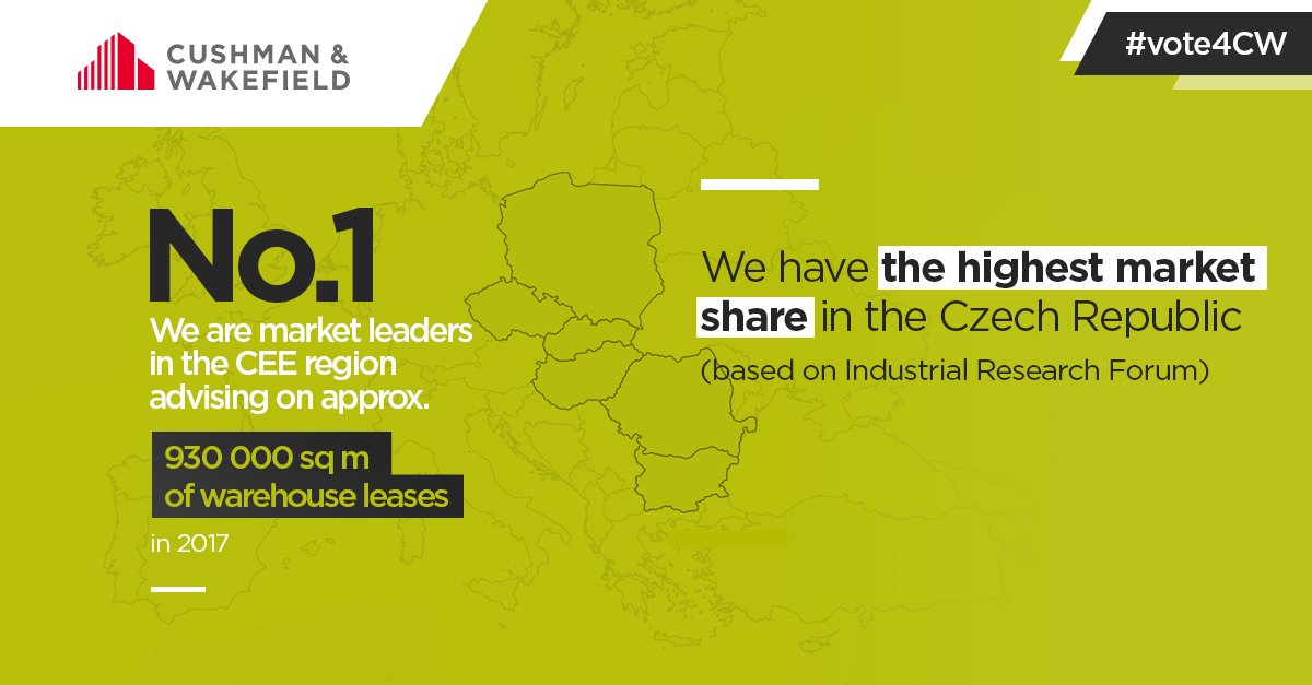 j_sinkiewicz's tweet photo. #Vote4CW! We are the market leaders in the #CEE region, advising on approx. 930 000 sq m of #warehouse leases in 2017: https://t.co/gfQpd4JkVW #TheBestForOurClients #industrial @CushWake @CushWakeCE https://t.co/K4K95gSaqg