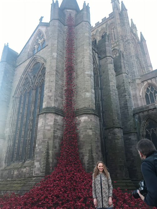KateWilliamsme's tweet photo. .@HFDCathedral has highest of all #WeepingWindows - #PoppiesTour @1418NOW - see out film https://t.co/PfTAwuCgvv https://t.co/HtrwnKBajU