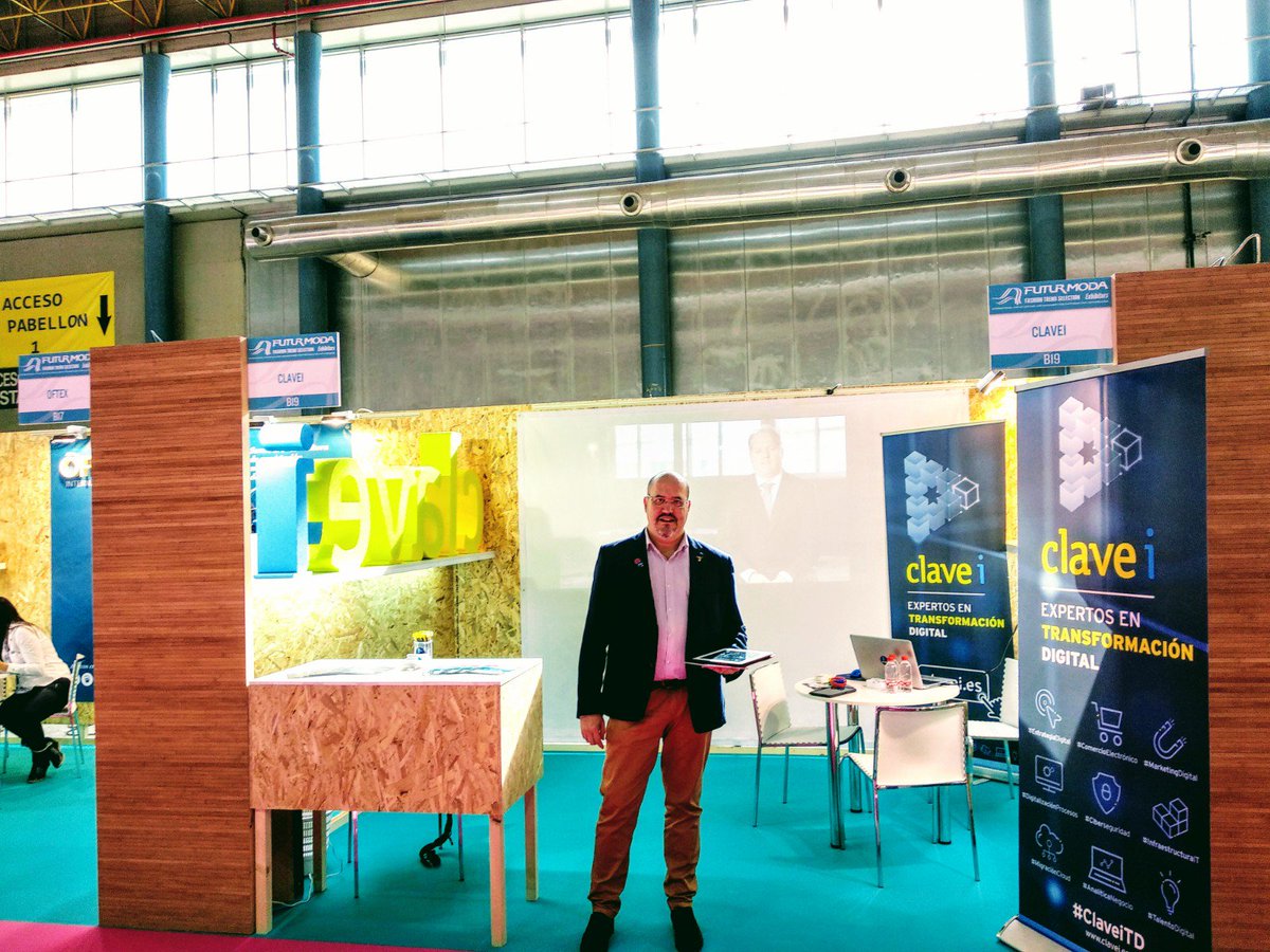CLAVEi's tweet photo. Hoy y mañana estaremos en @feriafuturmoda. Pásate por nuestro stand B19 y solicita una demo personalizada de nuestras soluciones #Industria40 para Moda-Calzado.  #TransformaciónDigital #Futurmoda #ClaveiTD https://t.co/NWMoMULKaf