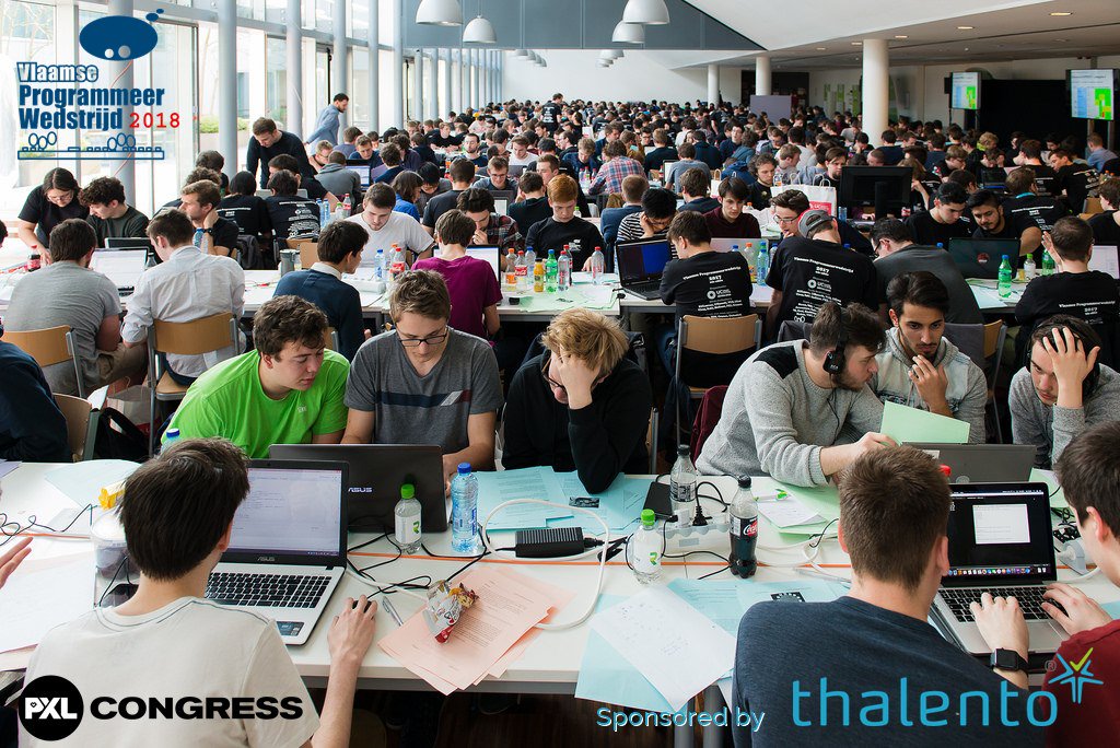 ThalentoGlobal's tweet photo. Veel succes vandaag aan de deelnemers van de 10de Vlaamse Programmeerwedstrijd in Hasselt. #thalento #vlaamseprogrammeerwedstrijd #VPW #VPW18 #sponsoredbythalento #sponsored #sponsoredby #PXLIT #hasselt #PXL #itsaboutpeople #talentsolutions #talent #solutions #HogeschoolPXL https://t.co/tj4GEE1e3o