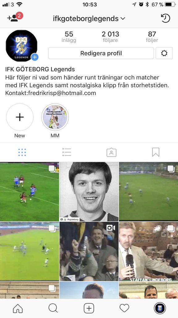 Hej alla Blåvita vänner.Behöver er hjälp att få fler att följa IFK Göteborg Legends på Instagram.Mkt nostalgi från storhetstiden erbjuds,samt vad vi sysslar med idag i form av välgörenhetsmatcher och dylikt.
Retweeta så är ni med i utlottning av signerad matchtröja.🔵⚪️✌️