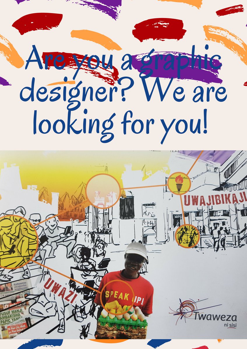 Twaweza_NiSisi's tweet photo. Are you a graphic designer and you would like to work with us? We are looking for you! Share your portfolio here: jshussa@twaweza.org https://t.co/sGwX7f8WFl