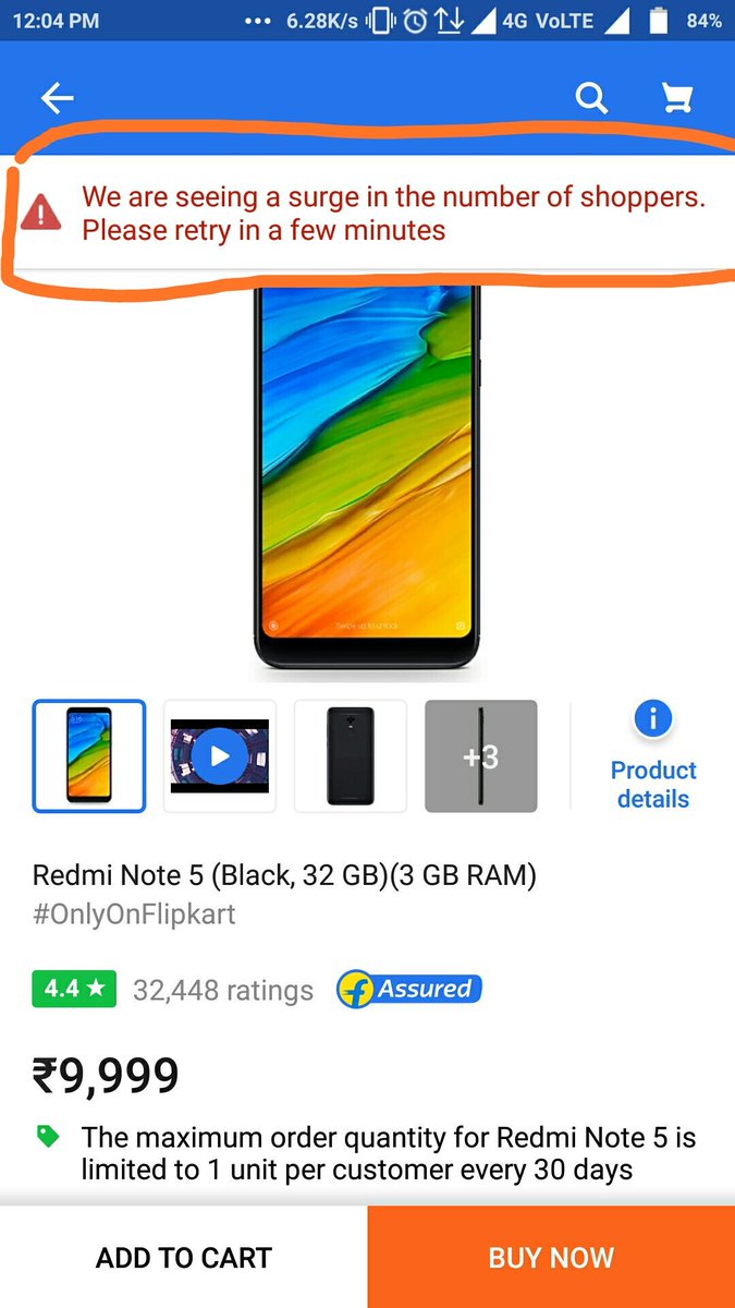 nishaanjari's tweet image. @Flipkart @XiaomiIndia 
Mi note 5 and note 5 pro sale is fake sale because when I want to click on buy now or add to cart option always show errer I try to buy phone in Falah sale but not buy anymore
Flipkart and mi cheat to guniune buyer #flipkart #miflash #note5 #note5pro