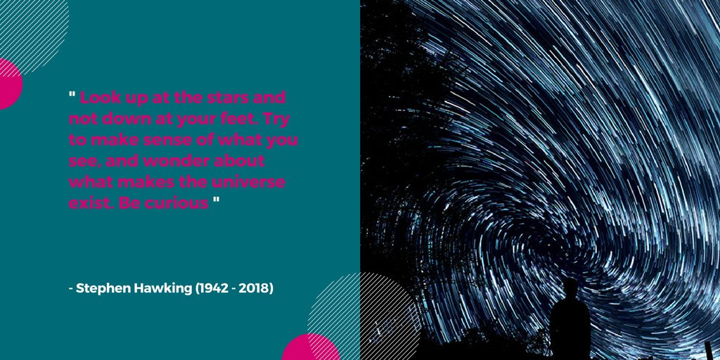 USITschooltours's tweet photo. One of the world's most inspiration scientists....RIP #StephenHawking https://t.co/XQVCOUqZcJ