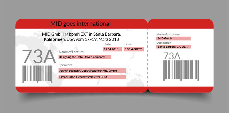 MIDGmbH's tweet photo. #MID goes international🗺#bpmNEXT, 17.-19.4., Kalifornien
Jochen Seemann (Geschäftsführer) &amp; Elmar Nathe (Geschäftsfeldleiter BPM) werden auf der bpmNEXT über „Designing the Data-Driven Company“ sprechen &amp; Hindernisse bei der Strategieimplementierung im Unternehmen thematisieren. https://t.co/E0iqsNFNAW