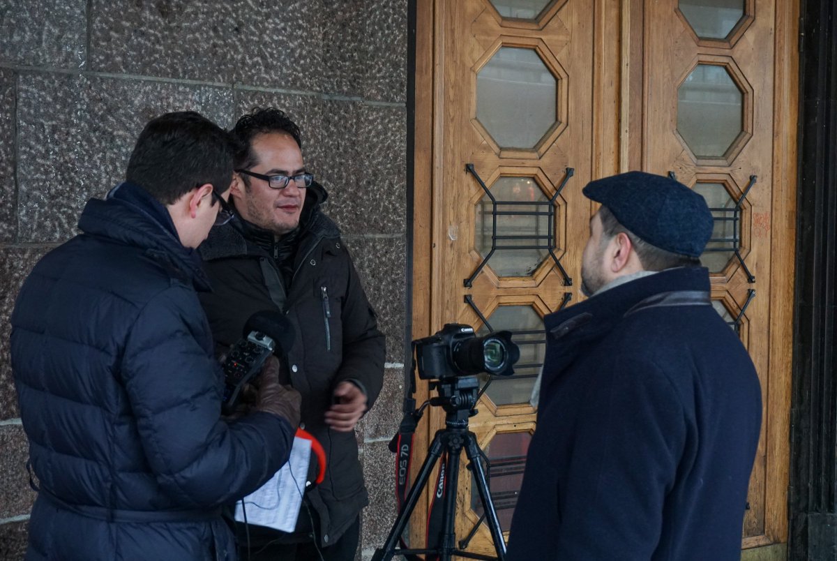 EmbaMexFin's tweet photo. Ambassador @EmbCespedes for interviewed yesterday in Helsinki by @Canal22 for a documentary series about #Mexicans living abroad 🇲🇽🌍 #MexicoGlobal #Mexpats https://t.co/cGLI1FCTx4