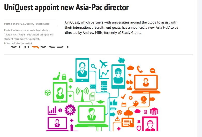 ThePIENews's tweet photo. @UniQuest_UK opens new ‘Asia hub’ and appoints new director.

Read more: https://t.co/VQGrnaLDHD

#IntlEd #StudentRecruitment https://t.co/tQ8nWaQ8nG