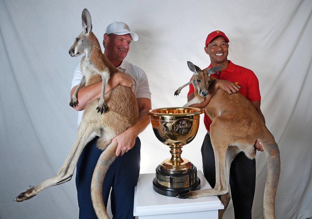 Captains for 2019 Presidents Cup in <a href="/Melbourne/">Melbourne, Australia</a> - honored to have these two men (not the Roos) leading their respective teams @RoyalMelboureGC next December. #VisitMelbourne #PresidentsCup <a href="/TigerWoods/">Tiger Woods</a> <a href="/TheBig_Easy/">Ernie Els</a> <a href="/PGATOUR/">PGA TOUR</a>