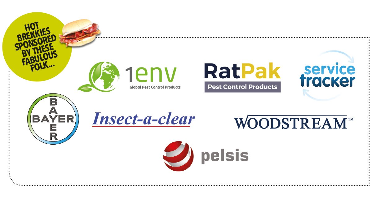 britpestcontrol's tweet photo. A big thank you to all our breakfast sponsors for our breakfasts - they've gone down a treat! @Network_Bird @1envsolutions @RatPakEng @Bayer @ServiceTrkr Bower #PPClive2018 https://t.co/snbQkLHi6T