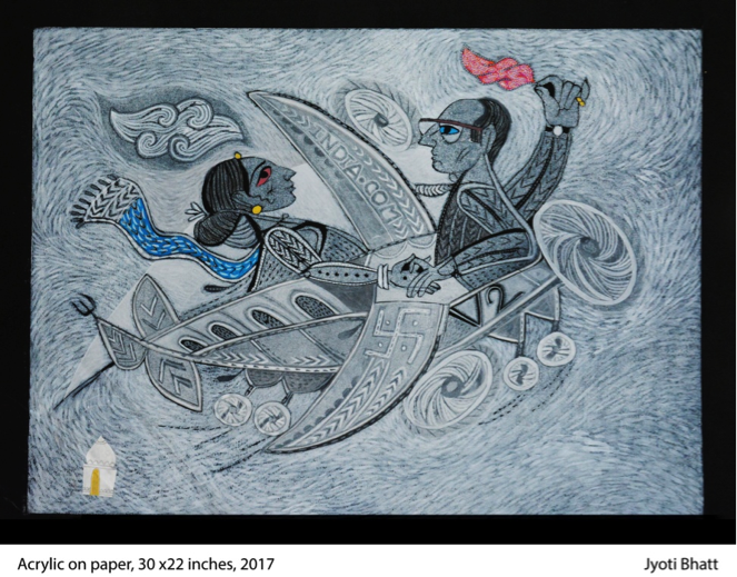 GalleryArk's tweet photo. Lighthearted and eclectic describes many of #JyotiBhatt’s Works.

Titled, Flying High, this Acrylic on Paper artwork measures 30” x 22” and has been created in 2017.

View this work on display at the gallery along with a fascinating 140 of Jyoti Sir's works. Only at #GalleryArk https://t.co/BbVmZrjV1c
