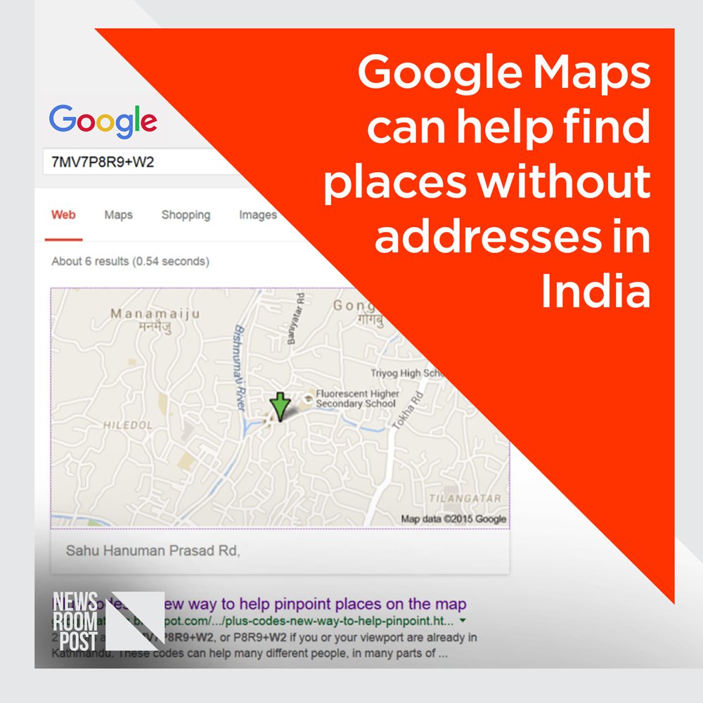 NewsroomPostCom's tweet photo. Google Maps has launched its 'plus codes' feature in India, which allows users to generate unique virtual addresses comprising 10-digit codes for locations, which do not have a corresponding address on the application. @googlemaps #NewsRoomPost @GoogleIndia #TechForNewIndia https://t.co/oLyLbq1DW0