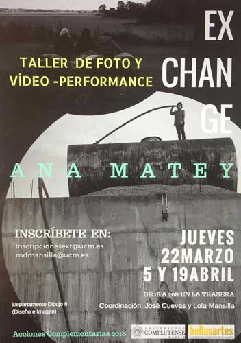 Abierto plazo inscripción "Taller de Foto y Videoperformance" con Ana Matey exchangeliveart.com/taller-de-foto…