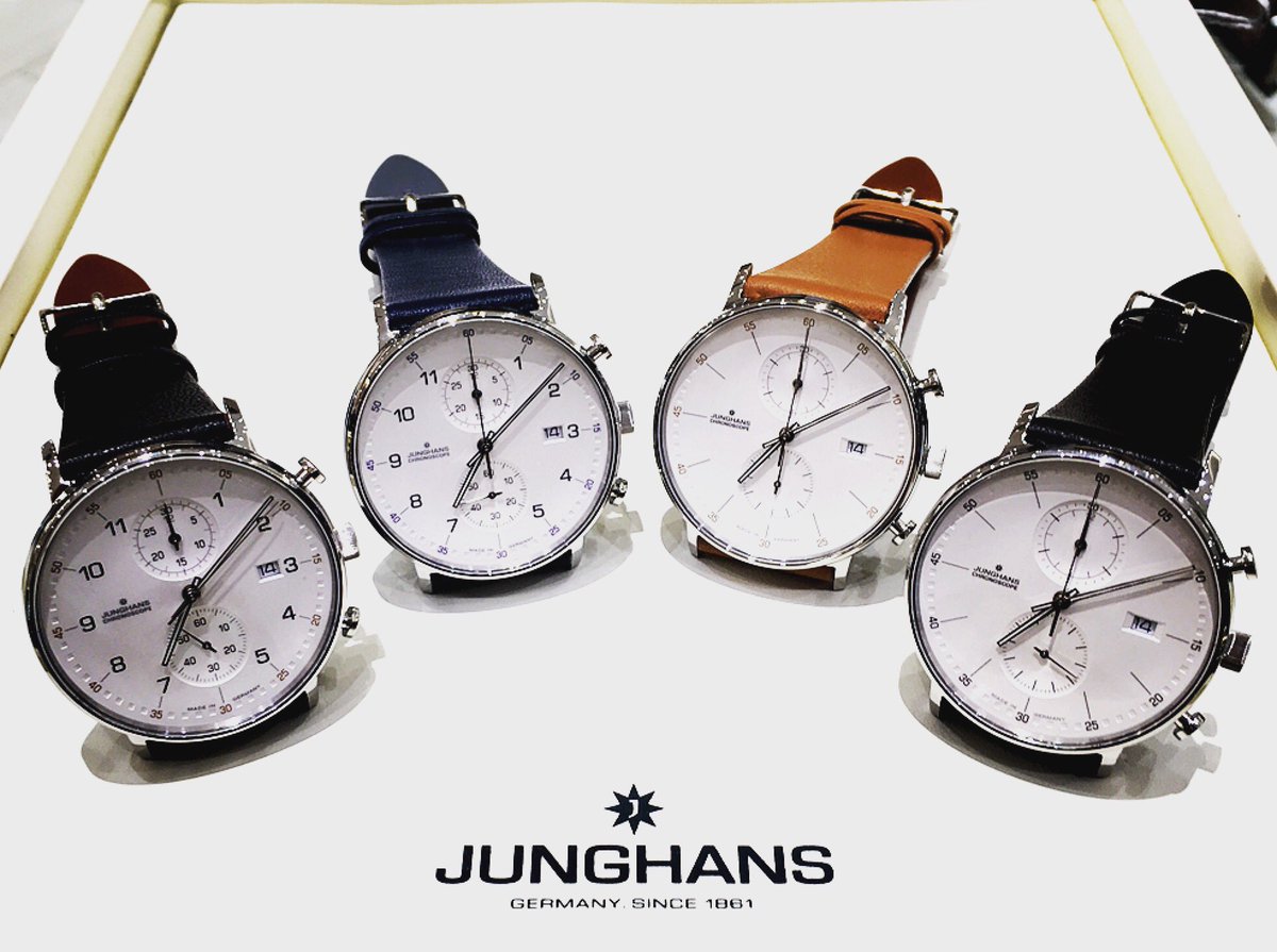 eurotakashimaya's tweet image. JUNGHANS FORM Cシリーズ勢揃い‼︎ フレッシャーズに最適🎵
スーツにも、カジュアルにも
右 041 4770 00
右中 041 4774 00
左中 041 4775 00
左 041 4771 00
各 ¥68,000+税

#junghans #ユンハンス #formc #フォームc #フレッシャーズ #スーツ似合う #時計 #ドイツ時計 #人間工学 #素晴らしいデザイン