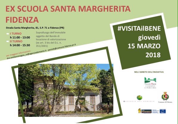 festeggiantina's tweet photo. #camminiepercorsi @agenziademanio e @ComuneFidenza il 15 marzo vi invitano a visitare l'Ex Scuola Santa Margherita posta lungo @AEVieFrancigene. Partecipa al bando in corso e aggiudicati la concessione di valorizzazione fino a 50anni https://t.co/faJnbraa7o