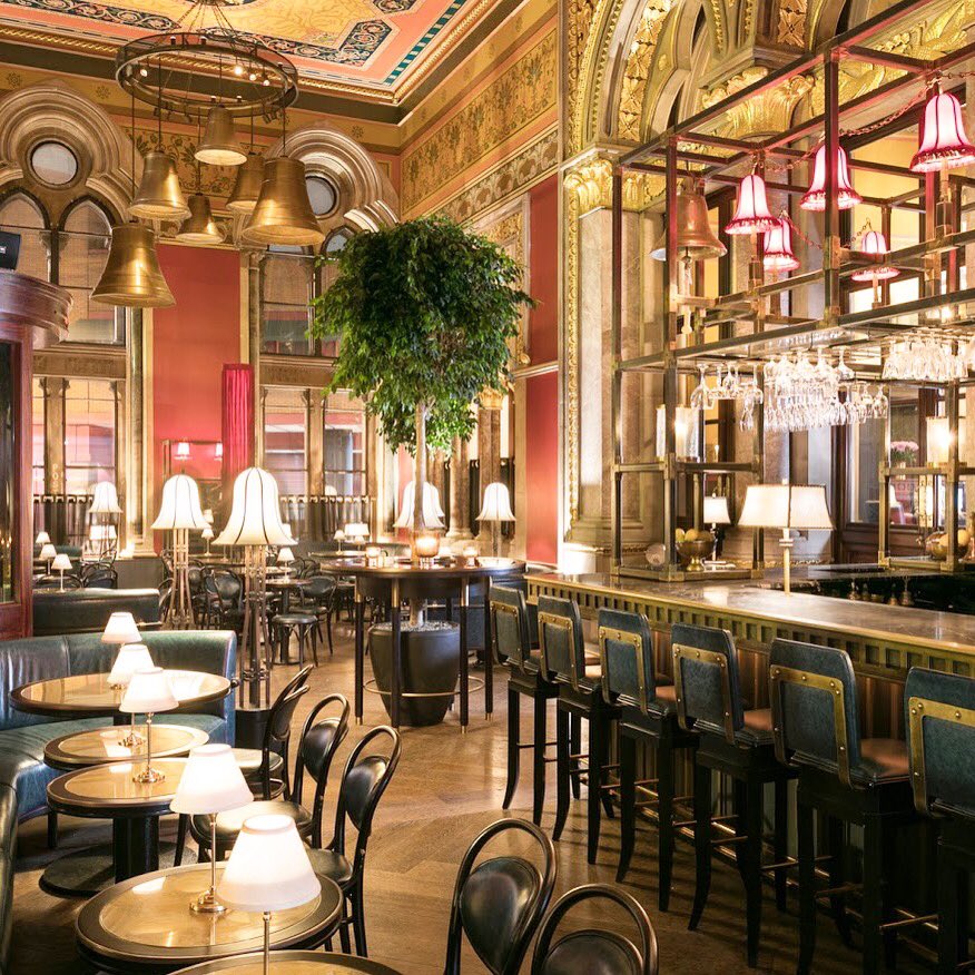 Thegilbertscott's tweet photo. It’s official! Today we officially launch #GeorgesBar @Thegilbertscott after a beautiful redesign by #DavidCollinsStudio. Join us in this unique and historic space to enjoy 🍸by a team who truly understand ingredients and flavour. #DrinkWithGeorge https://t.co/RcIiTtFJ2I