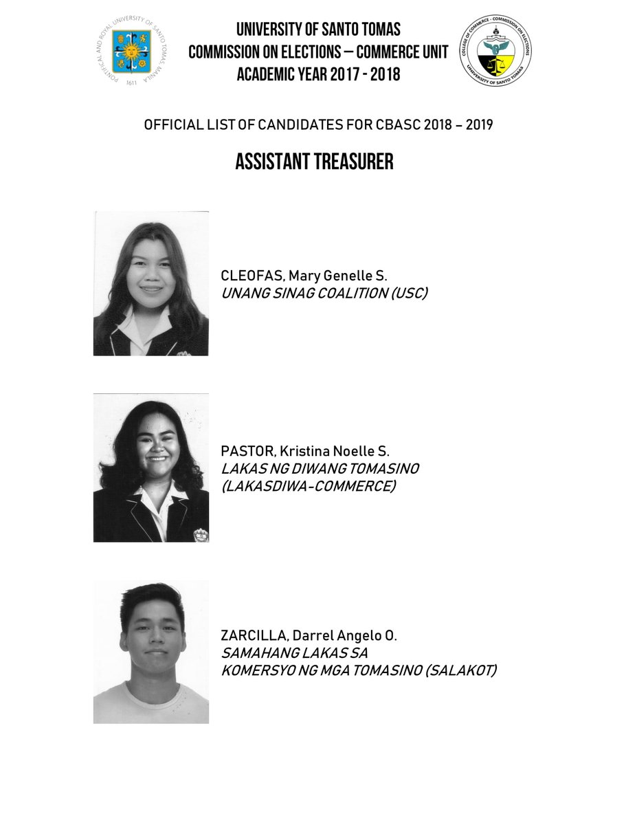 ustcbacomelec's tweet photo. (2/2) Official List of Candidates for the College of Commerce and Business Administration Student Council 2018-2019
#HalalangKomersyo2018
#CommittedtoTheMission https://t.co/QELm6UbDpe