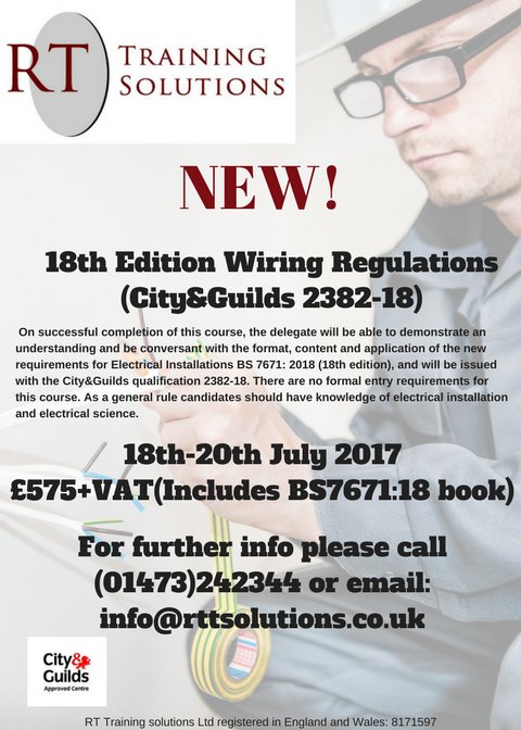 #ipswich #suffolk #18thed #18th #wiring #electrical #cityandguilds #candg #electrician #electrical_wiring #training #qualification #update #newtraining #