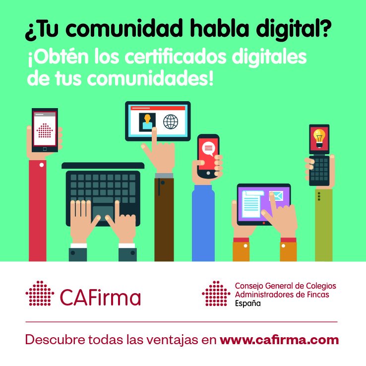 CAFSevilla's tweet image. ¿Tu comunidad habla digital? ¡Obtén los certificados digitales de tus comunidades! 👉 cafirma.com
#CAFirma #habladigital #AFColegiados #tranquilidad
