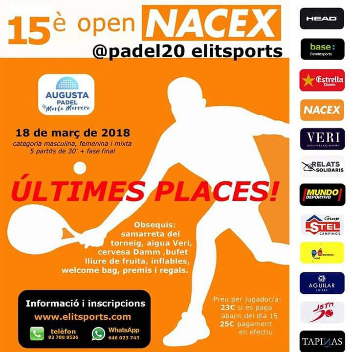 Padel20Torneig's tweet photo. Un any més la marca @HEAD_PADEL serà la pilota oficial dels nostres tornejos.
Aquest diumenge comencem ja aquest 2018 amb el 15è Open @nacex_ a l’ @AugustaPadelStQ 
Recordeu
⚠️ Últimes Places ⚠️
Us hi esperem 
#HEADPadelPro #OpenNACEX https://t.co/xtrRYXWxfj