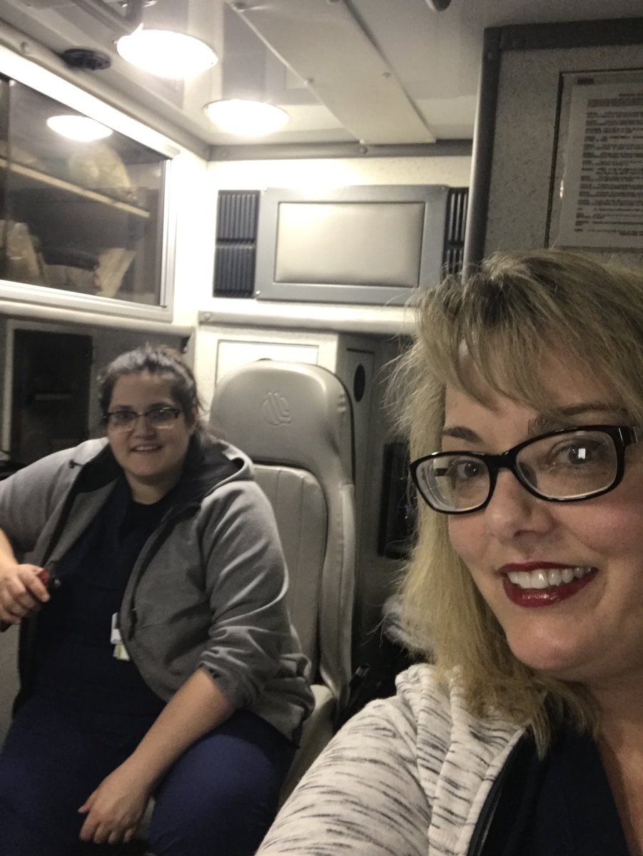 Staceykrenek's tweet photo. I said Iβd never get in the back of an ambulance again...#NeverSayNever #OneSentenceShift #EMS #EmergencyTransfer https://t.co/ojxmzTHGcj