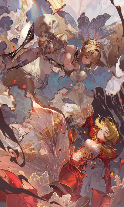 ネロ・クラウディウスxネロ・ブライド ❤  #FateGO #FGO 