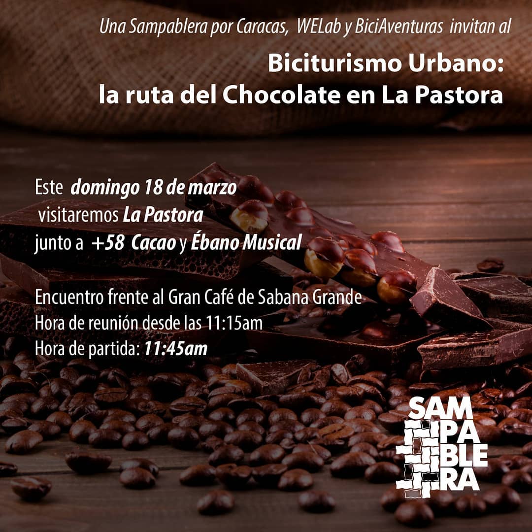 Recomendao's tweet photo. #Dom18Mar 11:15am Participa en el "Biciturismo Urbano: la ruta del chocolate en La Pastora" junto a @58cacao @Bici_Aventuras #ebanomusical @sampablearte y @somoswelab https://t.co/y8BbTm2wqT https://t.co/NI0f8Mj8QT