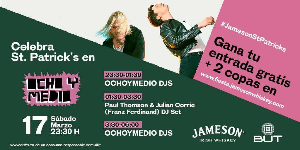 raulofthepic's tweet photo. Este sábado estaré dándolo todo en @ochoymedioclub junto a @Jameson_es en el fiestón de #JamesonStPatricks. Si a alguno le apetece, ¡aún quedan entradas! https://t.co/Wsu2X4YAFQ #Celebraloinesperado https://t.co/qcL1LXwqvt