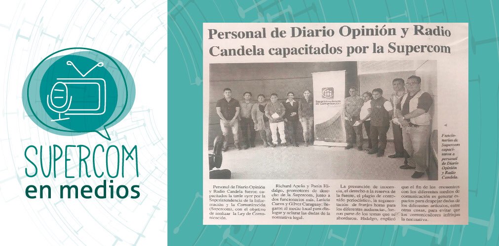 SupercomZona7's tweet photo. “Personal de @diariopinion y radio Candela capacitados por la @SupercomZona7”
#SupercomEnMedios https://t.co/YPoLZaXdjL