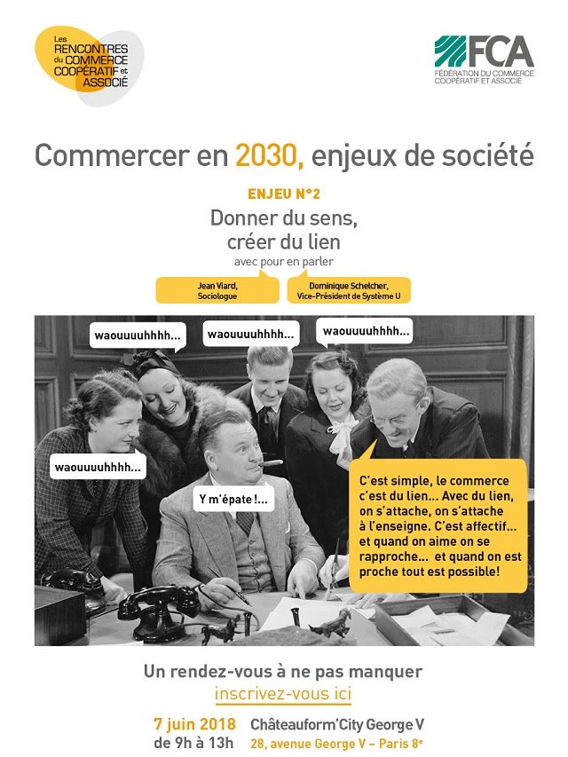 phenixfr's tweet photo. "Les enjeux du #commerce de demain : donner du sens, créer du lien"
==> C'est exactement ce que l'on propose avec le collectif #SolidaRetail !
Rdv le 7 juin pour les rencontres @federationFCA 
https://t.co/XF1ogL5R5I
#Solidarité #Retail #RSE #CSR #Distribution https://t.co/ncsuV8TnIC