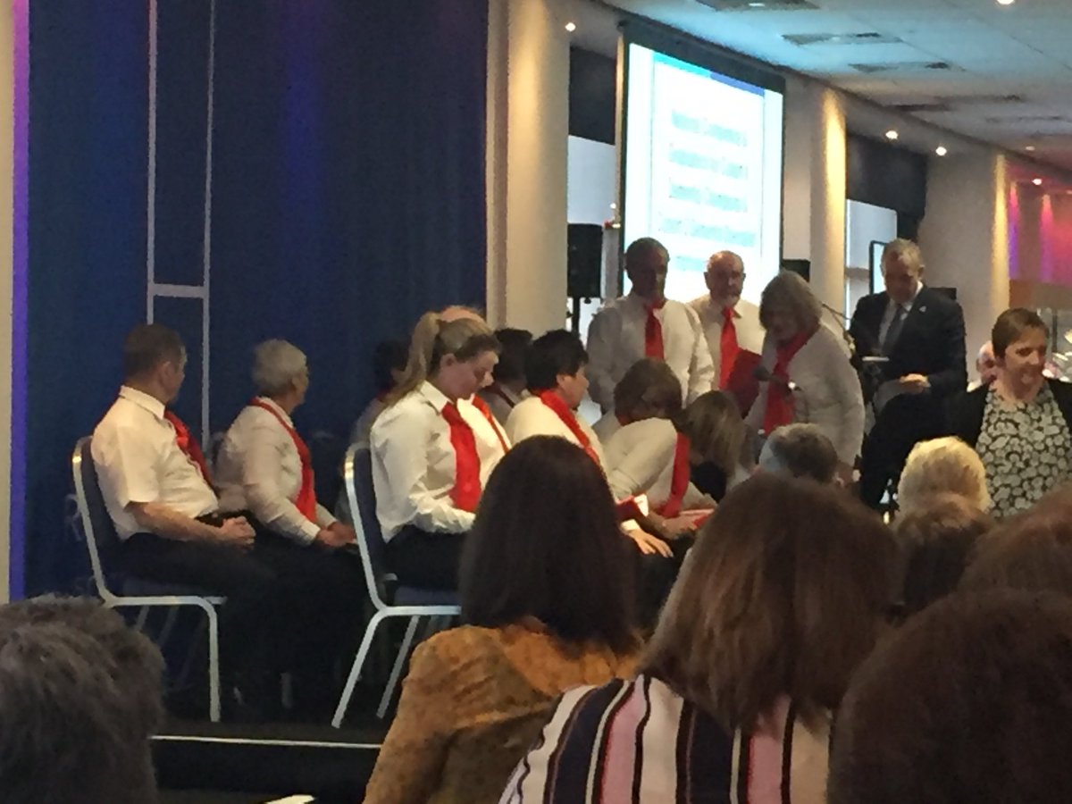 The amazing Musical Memories Choir join us. Unwavering support for the Dementia Champions <a href="/AlzScotCPP/">Alzheimer Scotland Centre for Policy and Practice</a> <a href="/UniWestScotland/">UWS</a> #oneweething #DCG18