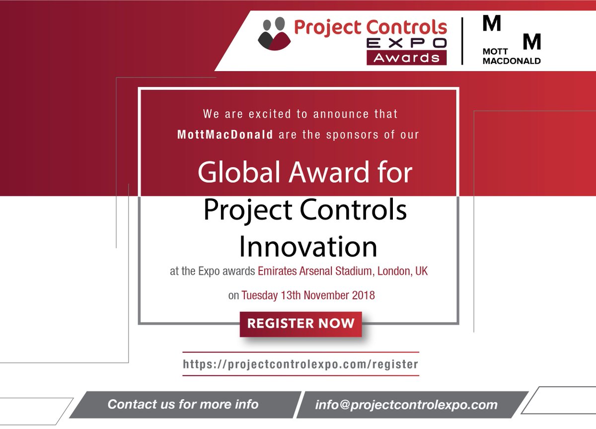 ProjConExpo's tweet photo. @ProjConExpo is excited to announce that @MottMacDonald is sponsoring our ‘Global Award for Project Controls Innovation’
Register to the event at https://t.co/2K3uN2oiNV
#innovation #future #MottMac #leaders #awards #PCEAwards #PCE2018 #ProjConExpo https://t.co/mZsTnuHxKP