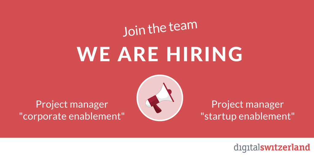 We are looking for a Project Manager 'Startup Enablement' &amp; a Project Manager 'Corporate Enablement'. Apply today! ►digitalswitzerland.com/jobs/◄ #jobopportunities #DigitalTransformation