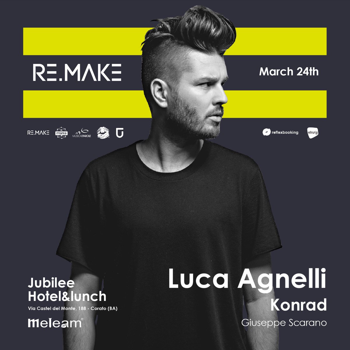 Konrad_italy's tweet photo. Save the date March 24th @ Jubilee Club with @lucaagnelli! •
•
•
#techno #technomusic #technoitaly #technogigs #technolove #technofamily #technoislive #technocommunity #technopeople #technoculture #technostyle #technoartwork #technoaddict #technoconnectingpeople #onlytechno https://t.co/5zVbM7H6Pq