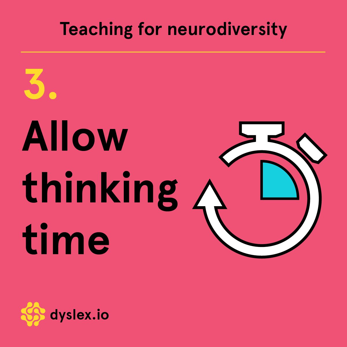 dyslex_io's tweet photo. Top tips for supporting neurodiversity 🙌 Please RT! 

For more, explore our Teaching for Neurodiversity: Train the Trainer package, and develop the core skills needed to understand neurodiversity and support the needs of all students: https://t.co/eacrbBlhYB https://t.co/hSSXFYDMyE