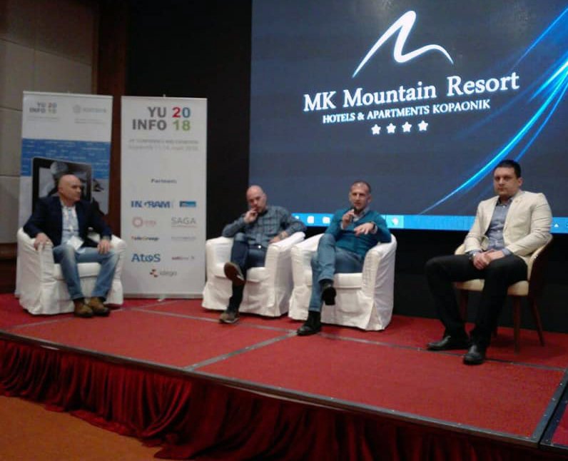 ComtradeAdria's tweet photo. Na jučerašnjoj panel diskusiji na #YUINFO 2018 konferenciji o implementaciji savremenih rešenja iz IT oblasti, učesnici su imali priliku da o upotrebi digitalnog marketinga u #Comtrade-u saznaju više od našeg #CMO Ljubomira Ristića koji je učestvovao kao jedan od panelista. https://t.co/4J20uA62MV
